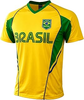 Kids Brazil Performance Soccer Jersey - Youth Short Sleeve Tee