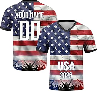 Custom Soccer Jersey for Men & Women, Personalized Name & Number