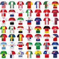 Soccer Jersey Cloth String Flags Garland - 50 Pcs Country Bunting Banner