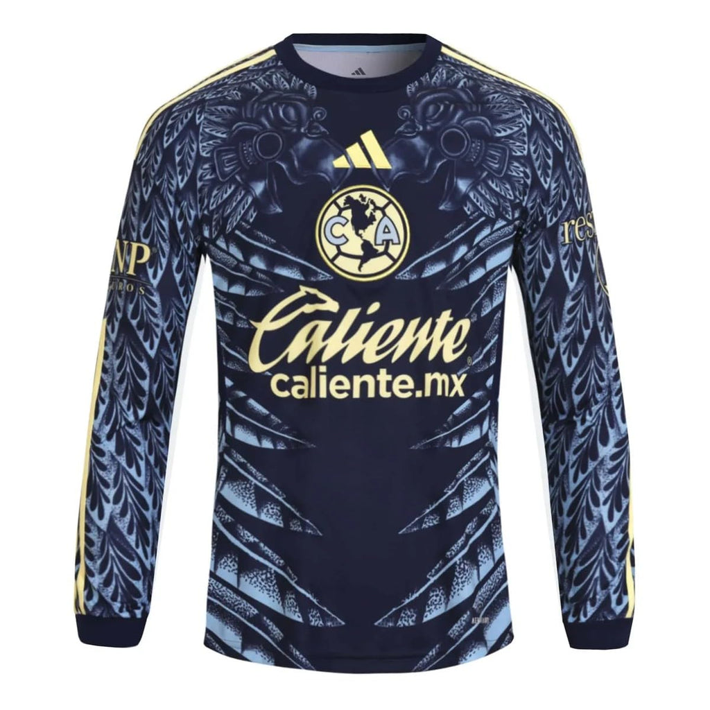 Club America Away Men's Long Sleeve Soccer Jersey
