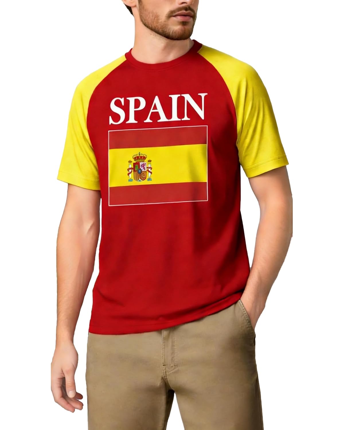 Men's Soccer Fan Tee with National Flag Design – Soft Cloth, Classic Style
