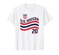 USMNT Folarin Balogun 20 White Soccer T-Shirt
