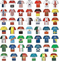 Soccer Jersey Cloth Flag Bunting Banner, 48-Pack International Country String Flags