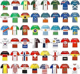 48-Piece International Soccer Flag Bunting Banner for World Cup Theme