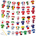 Soccer Jersey Cloth Style Flag Bunting Banner 49 Pcs International Country String Flags Garland
