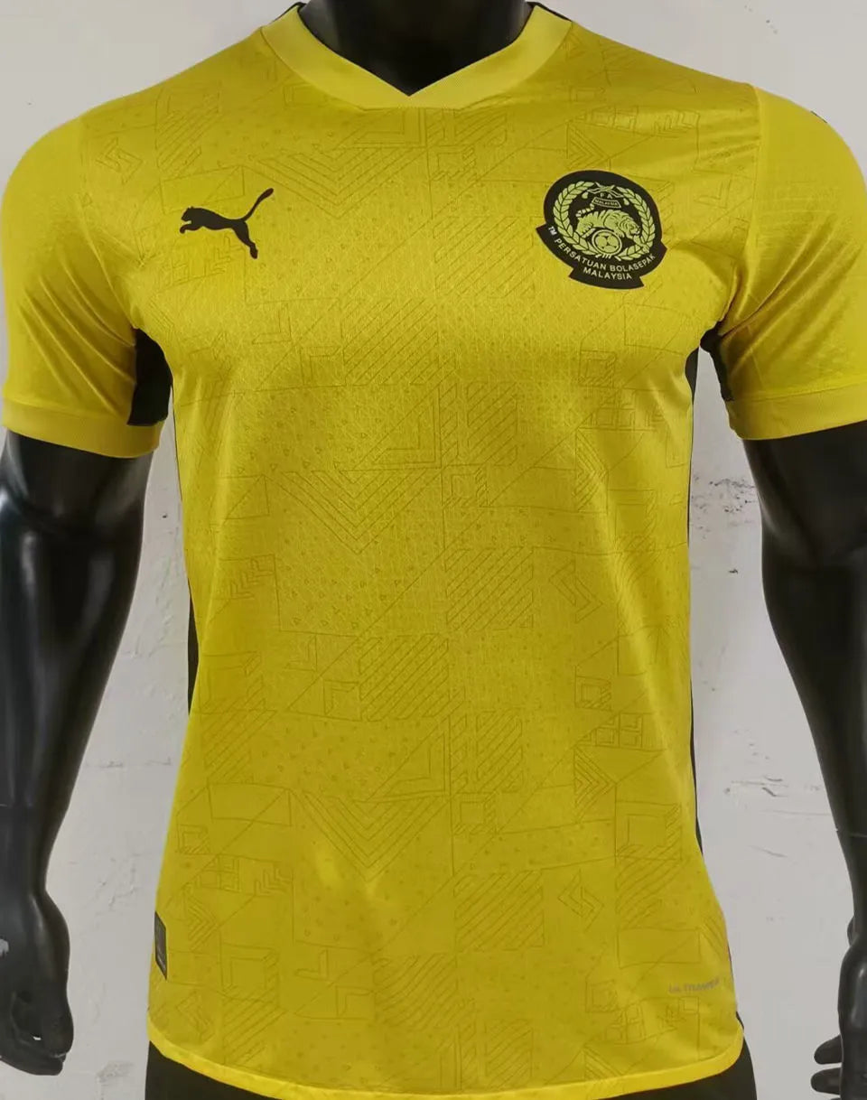 2025/26 Malaysia Home Yellow Player Version Soccer Jersey Front