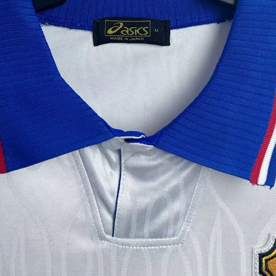1998 Japan Away White Retro Long Sleeve Retro Jersey Detail 1