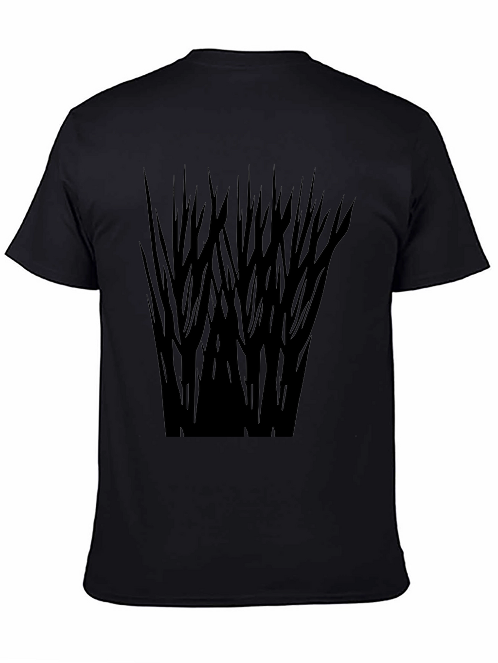 Stylish Black T-Shirt with Abstract Dark Graphic