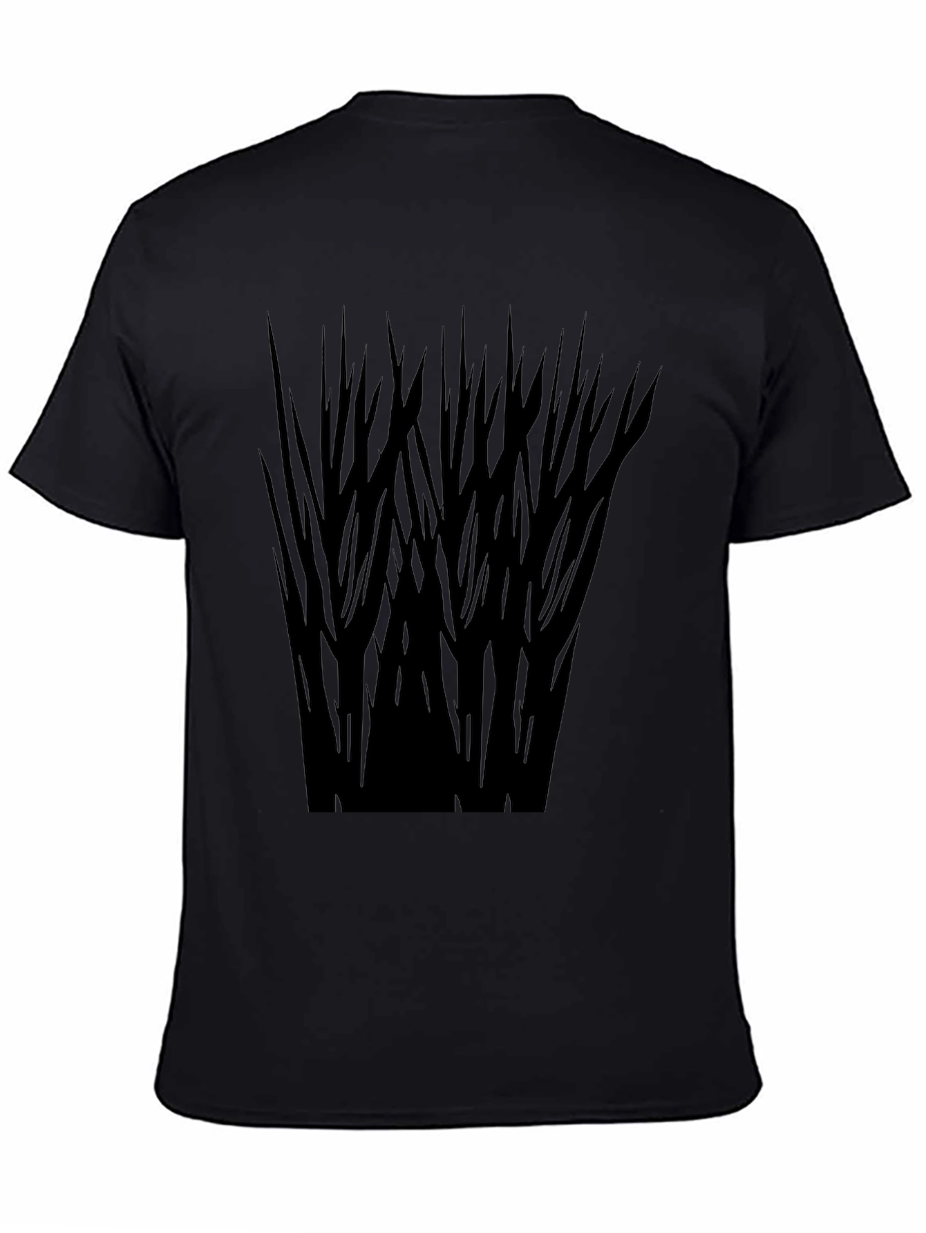 Stylish Black T-Shirt with Abstract Dark Graphic