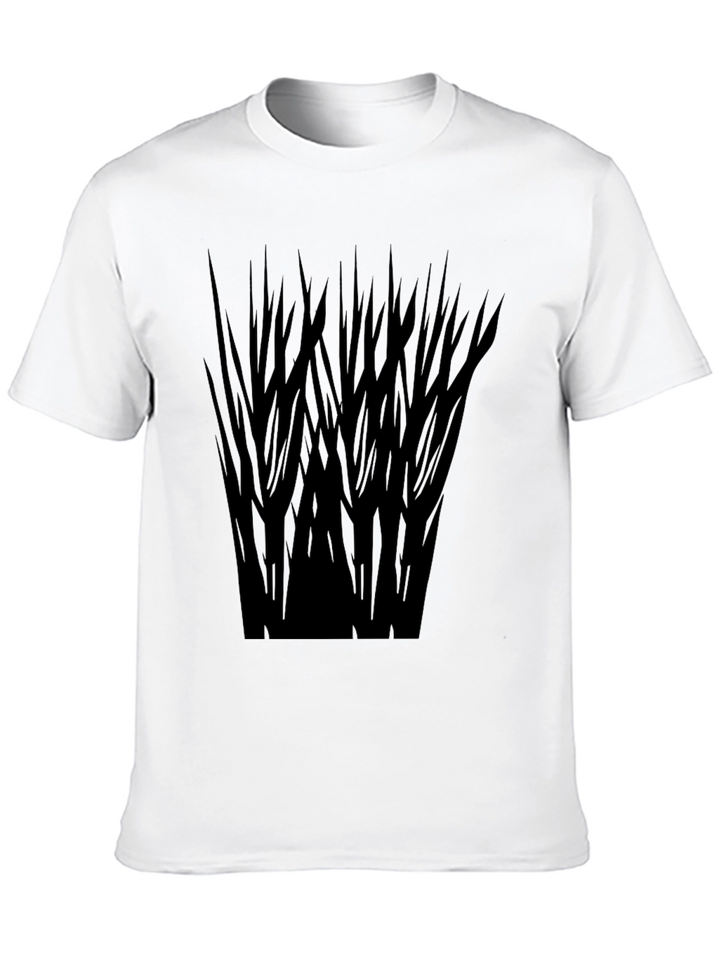 Stylish Black T-Shirt with Abstract Dark Graphic