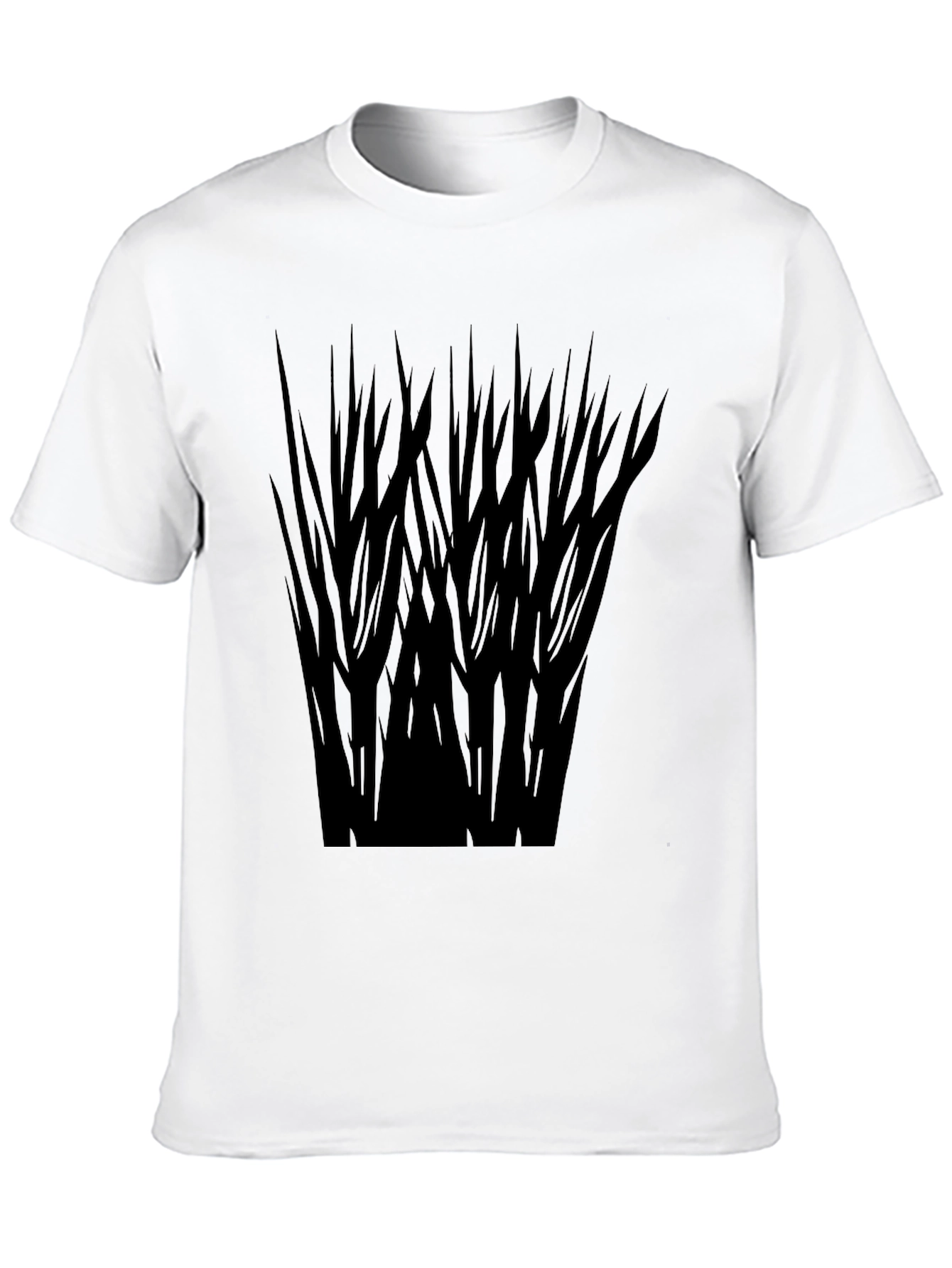 Stylish Black T-Shirt with Abstract Dark Graphic