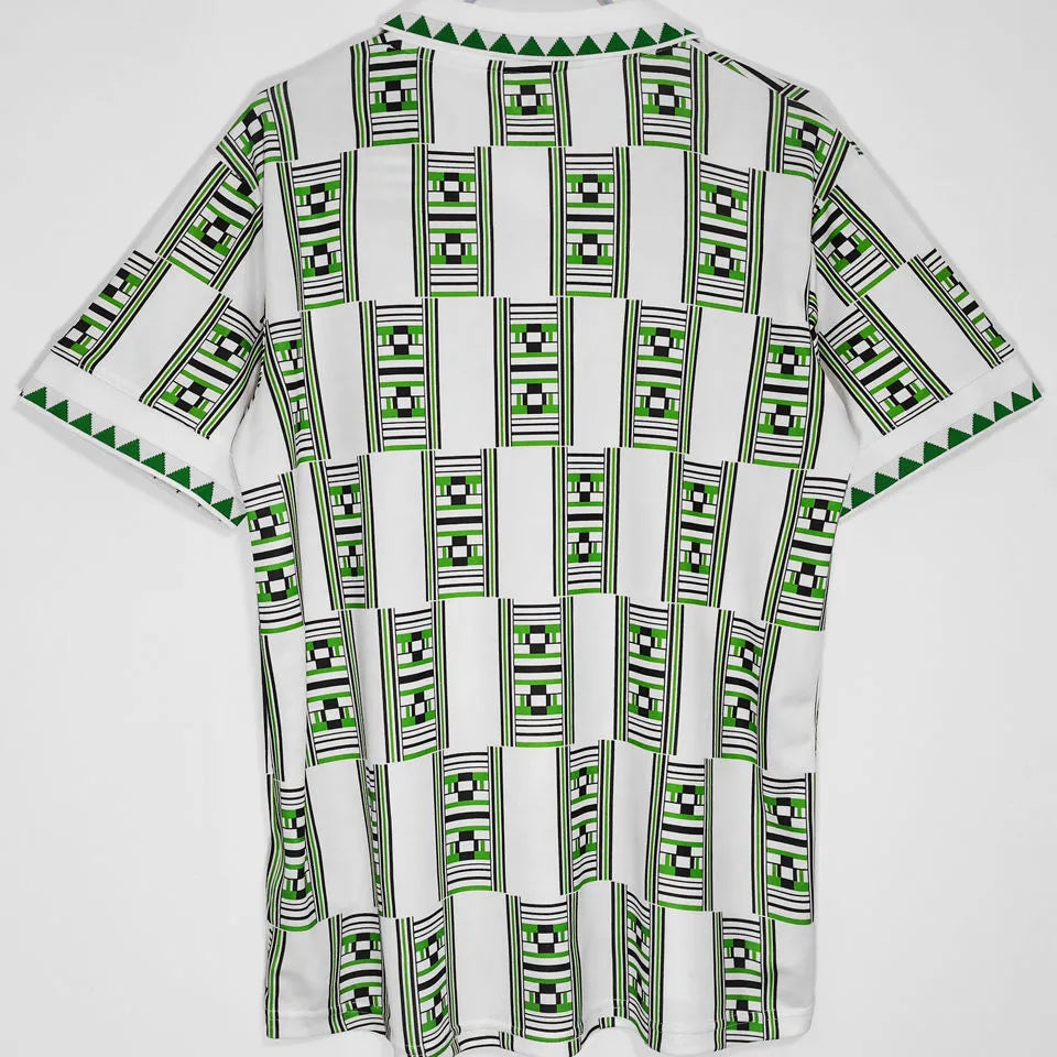 1994 Nigeria White Retro Soccer Jersey Back