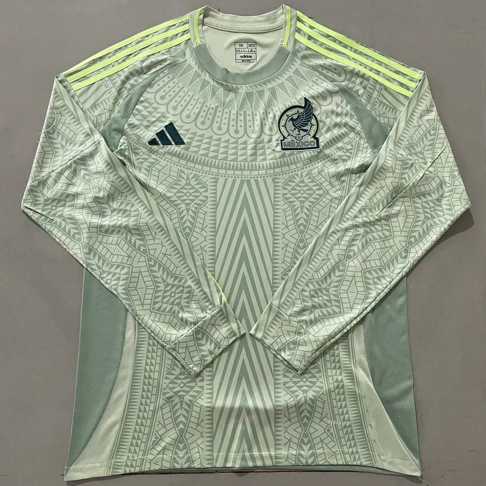 2024/25 Mexico Away Long Sleeve Soccer Jersey Front