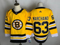 Men's Boston Bruins Brad Marchand #63 Yellow Replica Player Jerseys