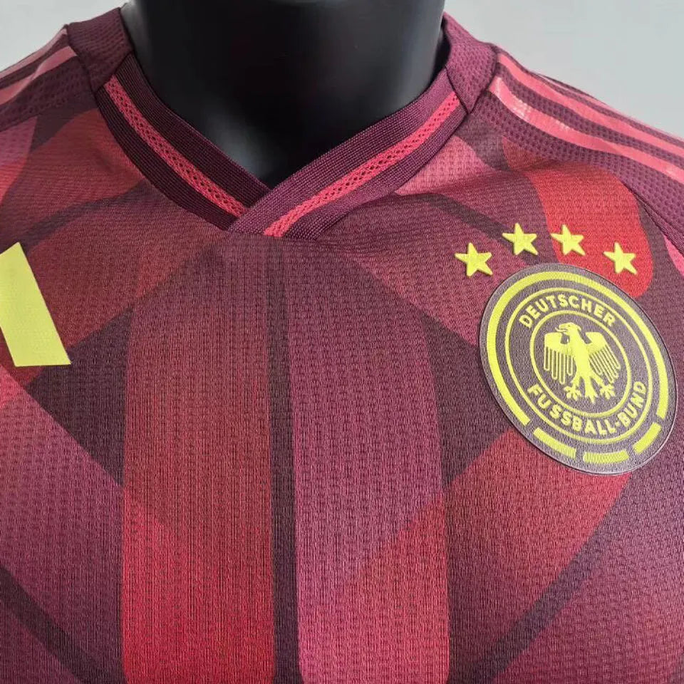 2025/26 Germany Red Player Version Soccer Jersey Detail 1