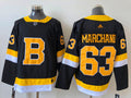 Men's Boston Bruins Brad Marchand #63 Black Replica Game Jerseys