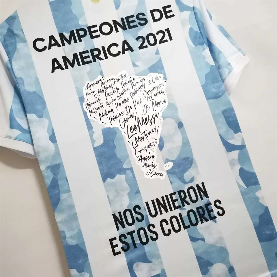 2021 Argentina Copa América Championship Edition 1:1 Fans Jersey 球迷版有胸前15星小字 Back