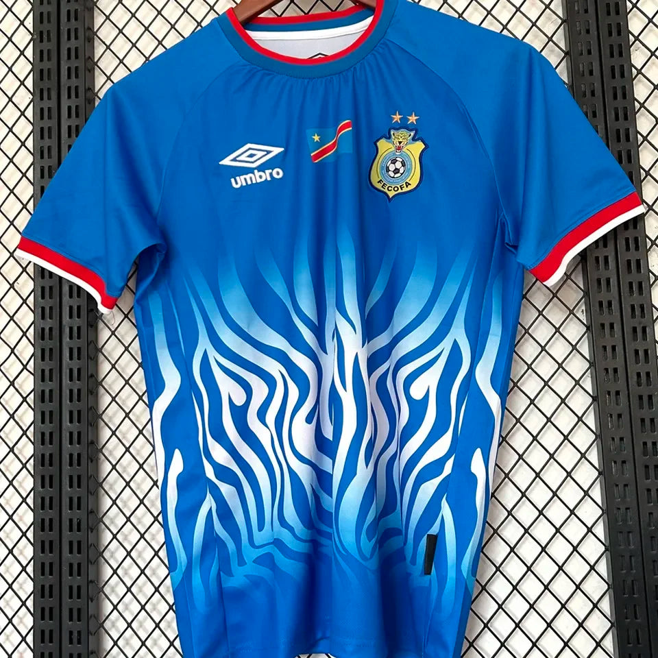2024/25 Morocco Red Fans Soccer Jersey Detail 2