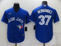 Men's Toronto Blue Jays Teoscar Hernandez #37 Blue Replica Baseball Jerseys