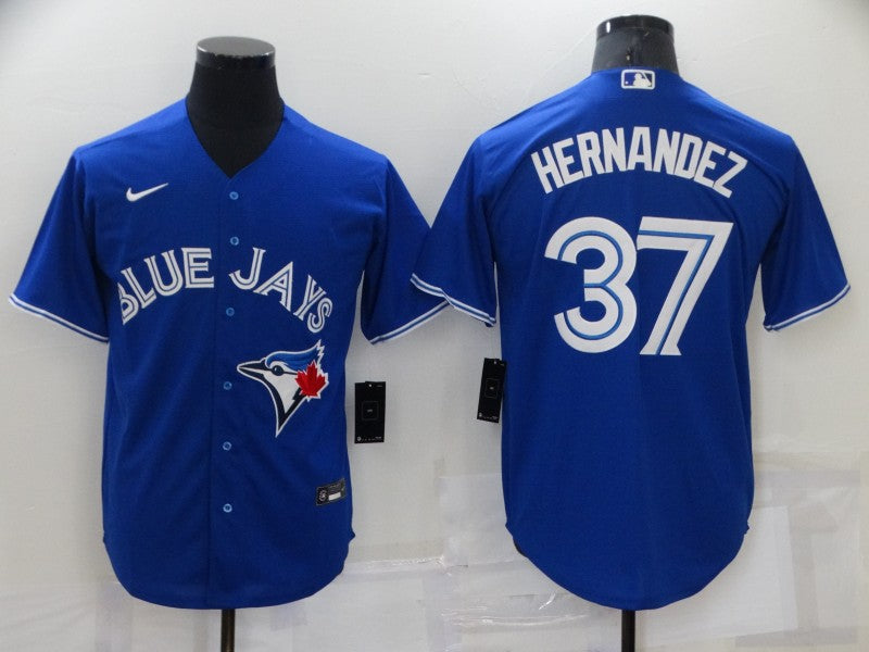 Men's Toronto Blue Jays Teoscar Hernandez #37 Blue Replica Baseball Jerseys