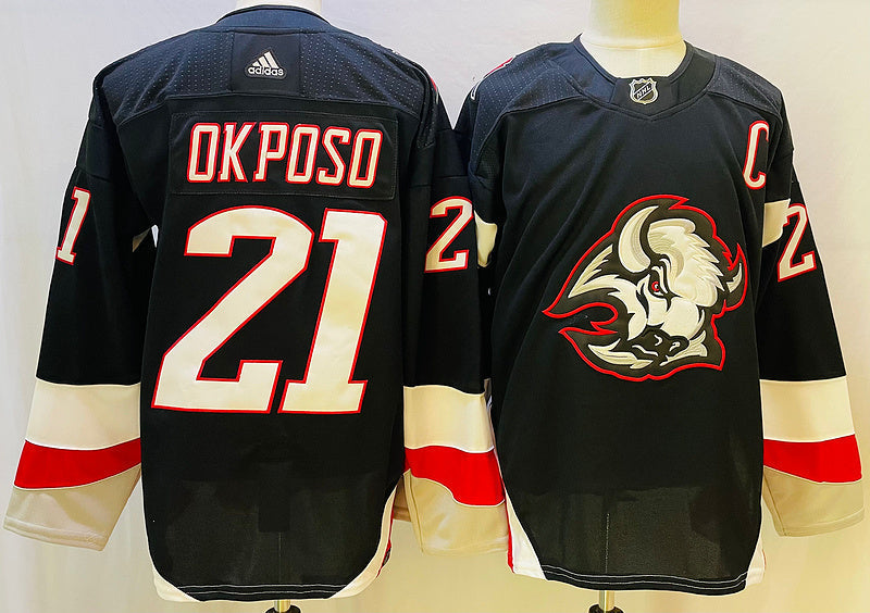 Men's Buffalo Sabres Kyle Okposo #21 Black Player Jerseys