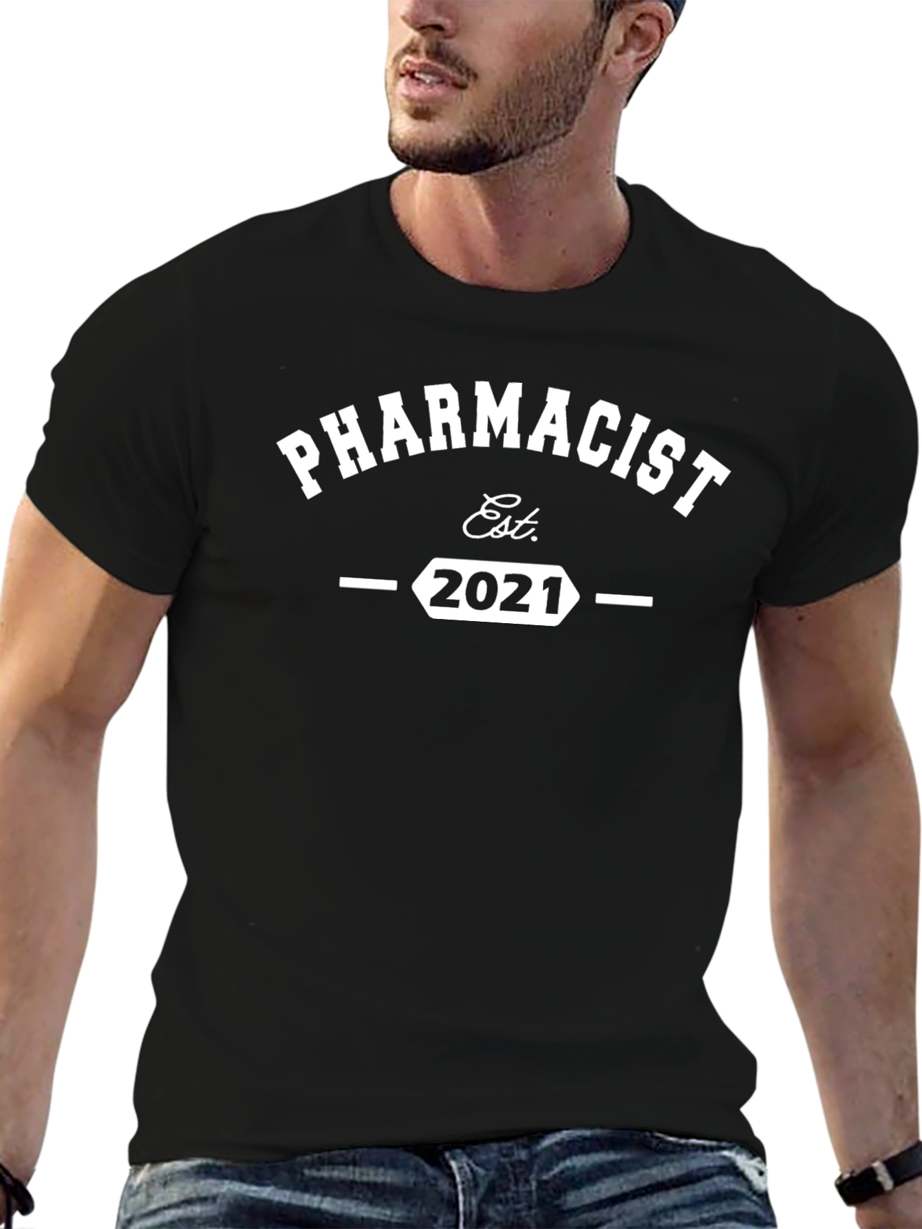 Pharmacist Est. 2021 Black T-Shirt