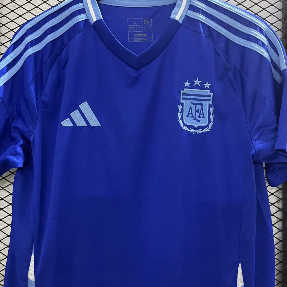 2024/25 Argentina Away Blue Fans Soccer Jersey Detail 1