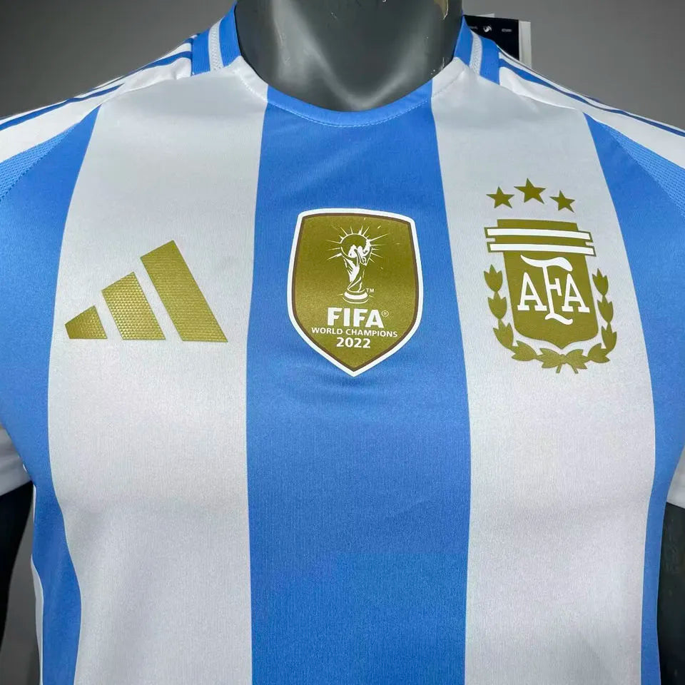 2024/25 Argentina Home Player Version Long Sleeve Jersey (Have FlFA World Champion 2022 有胸前章) Detail 2