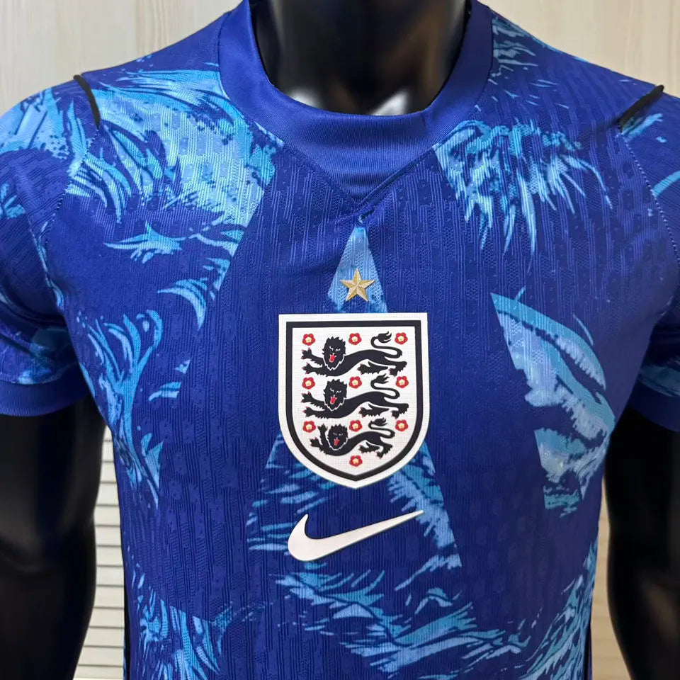 2026/27 England Blue Goalkeeper Player Version Soccer Jersey Detail 1