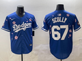 Men's Los Angeles Dodgers Vince Scully #67 Royal Player Jerseys
