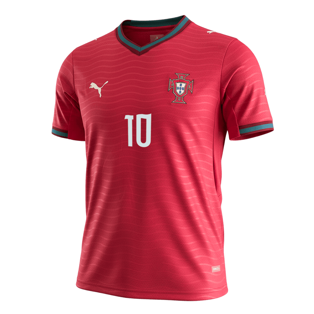BERNARDO#10 Portugal Home Soccer Jersey World Cup 2026 Red Back