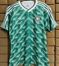 1990 Germany Away Green Retro Soccer Jersey Front
