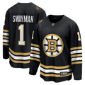 Men's Boston Bruins Jeremy Swayman #1 Black Replica Jerseys