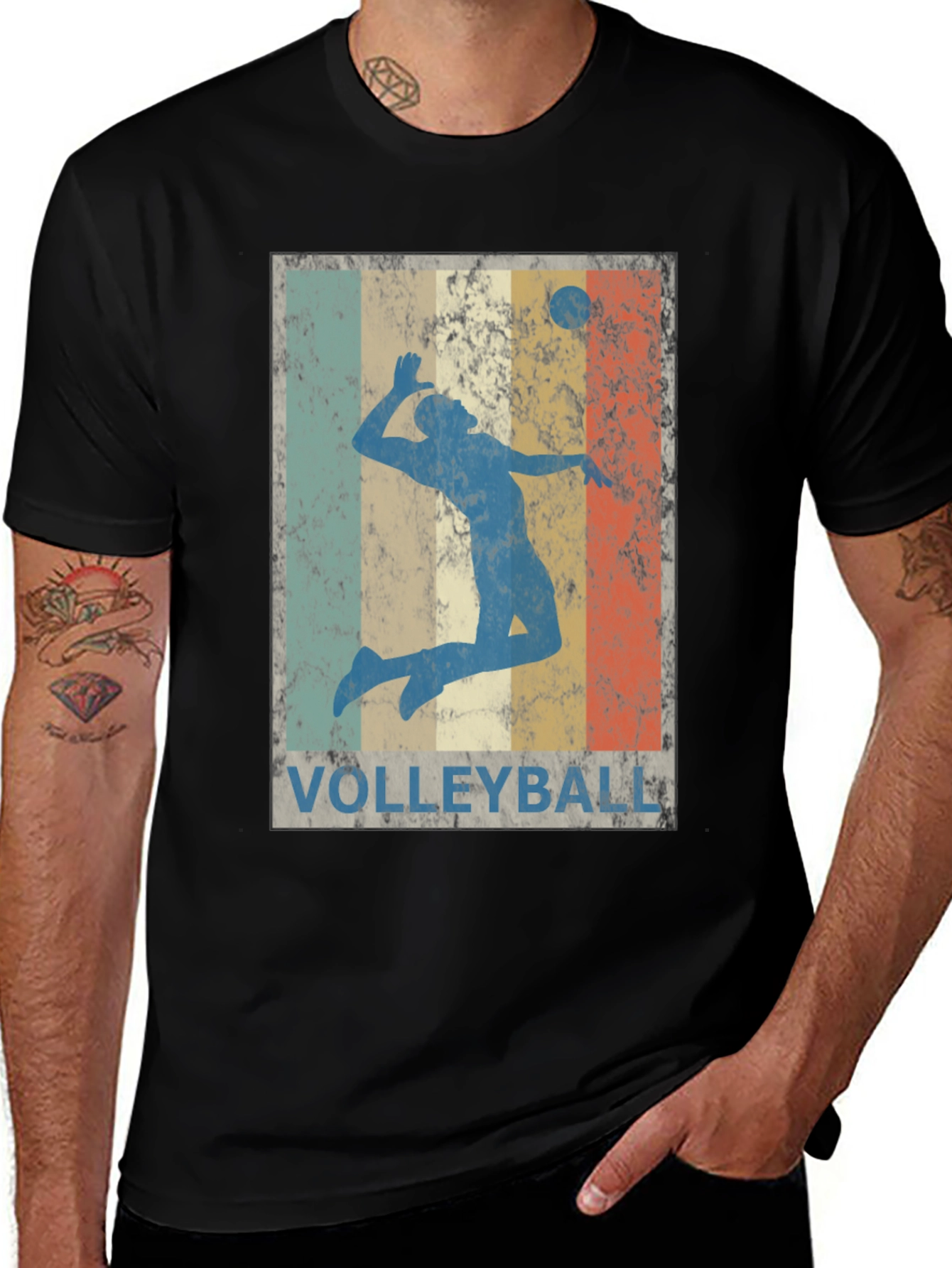 Retro Volleyball Graphic Tee - Stylish Sportswear
