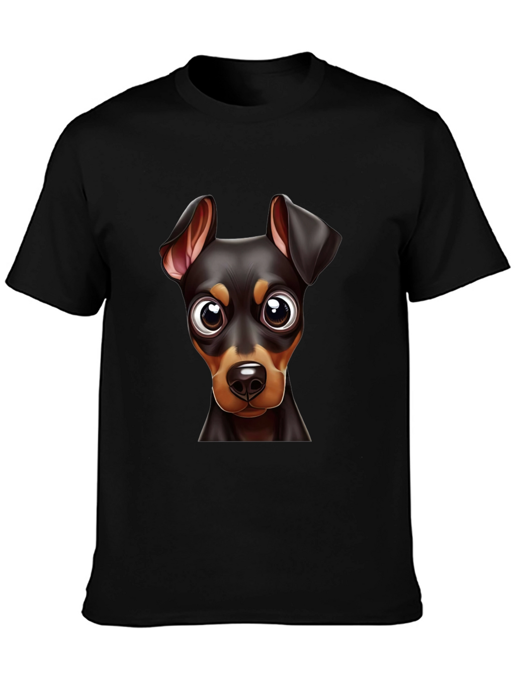 Dog Breed Graphic Print Tee - Black