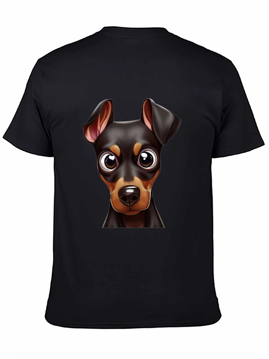 Dog Breed Graphic Print Tee - Black