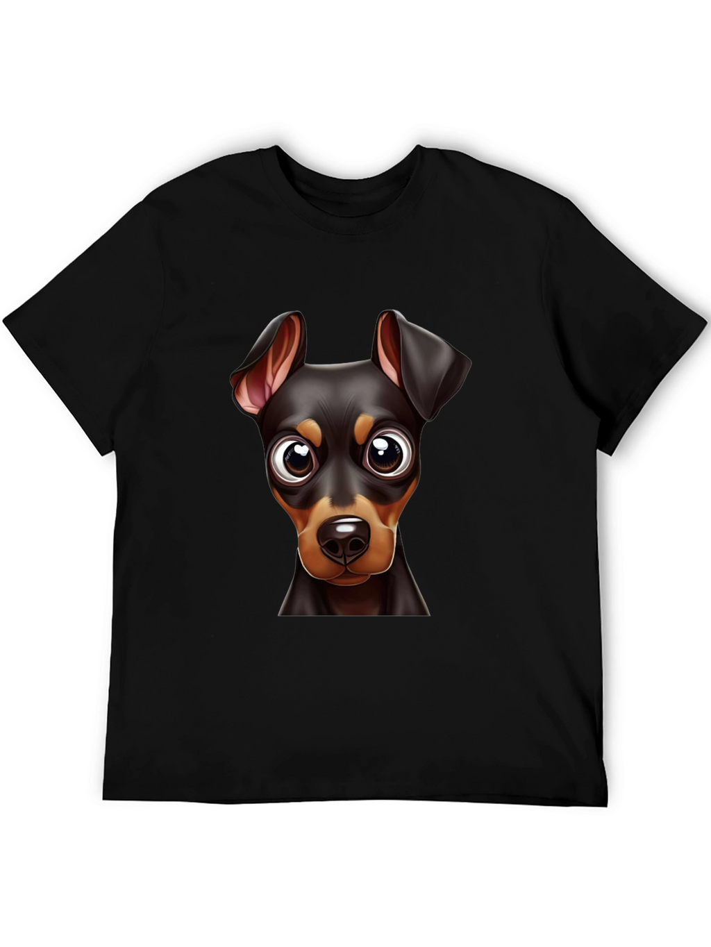 Dog Breed Graphic Print Tee - Black