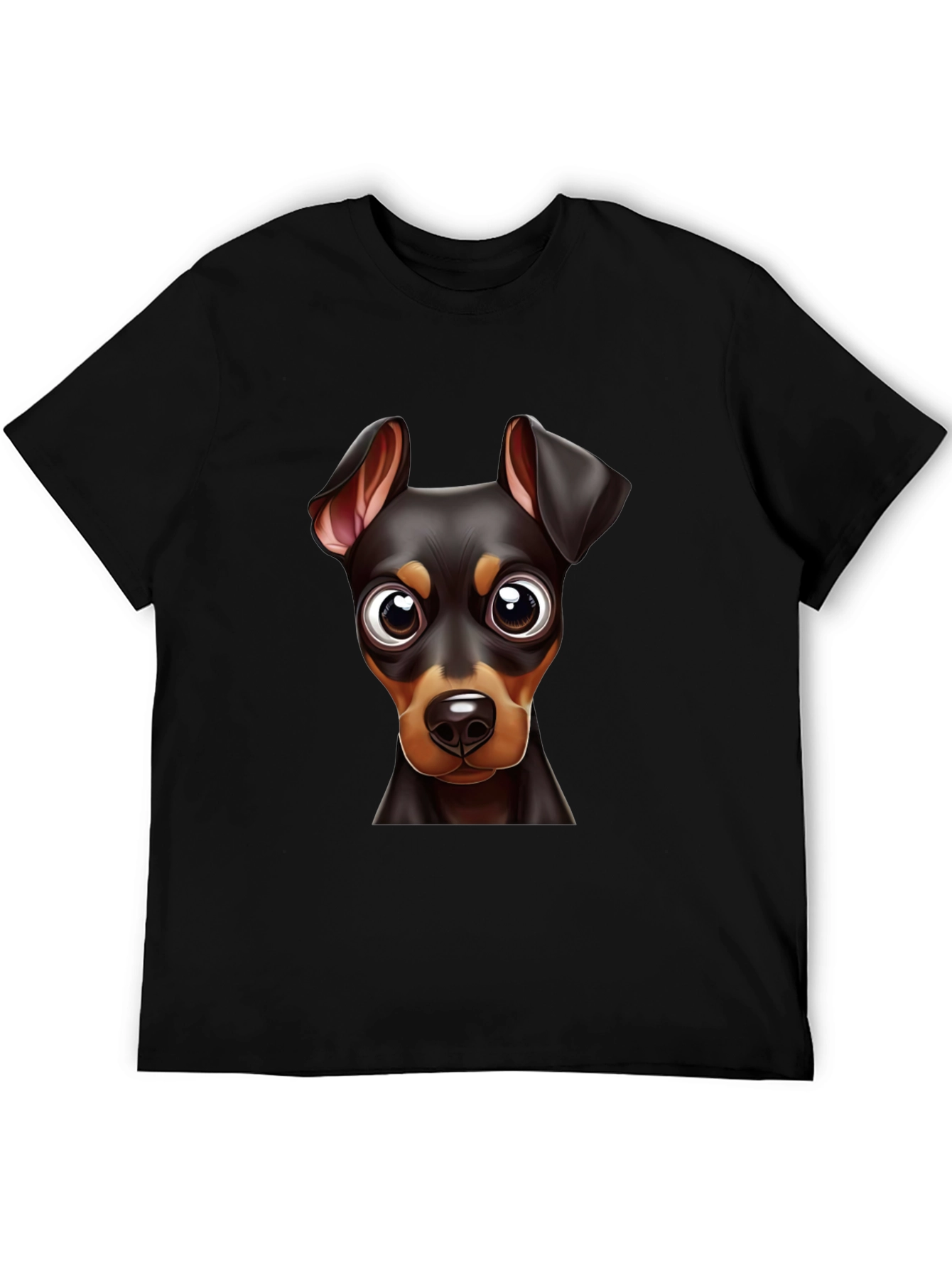 Dog Breed Graphic Print Tee - Black