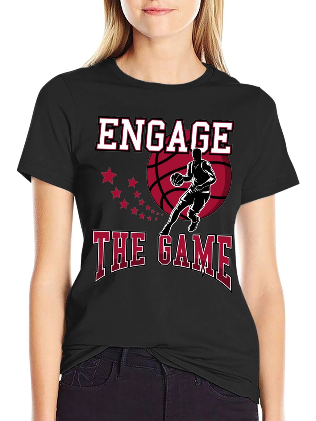 Engage the Game Graphic Tee - Basketball Fan Apparel