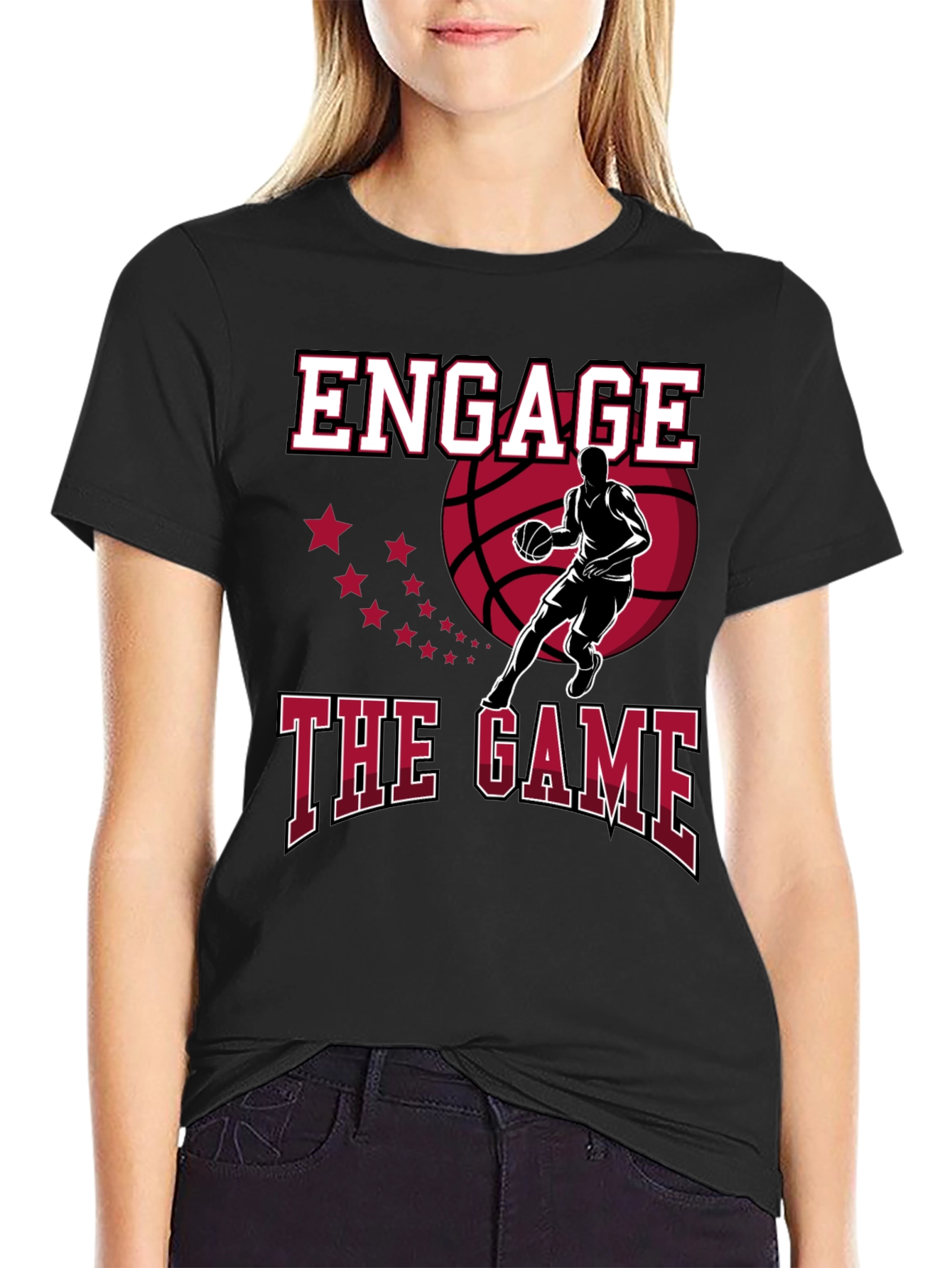Engage the Game Graphic Tee - Basketball Fan Apparel