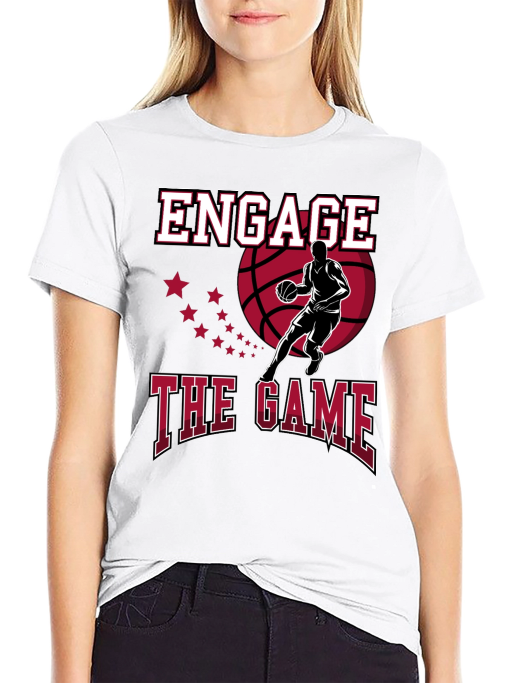 Engage the Game Graphic Tee - Basketball Fan Apparel