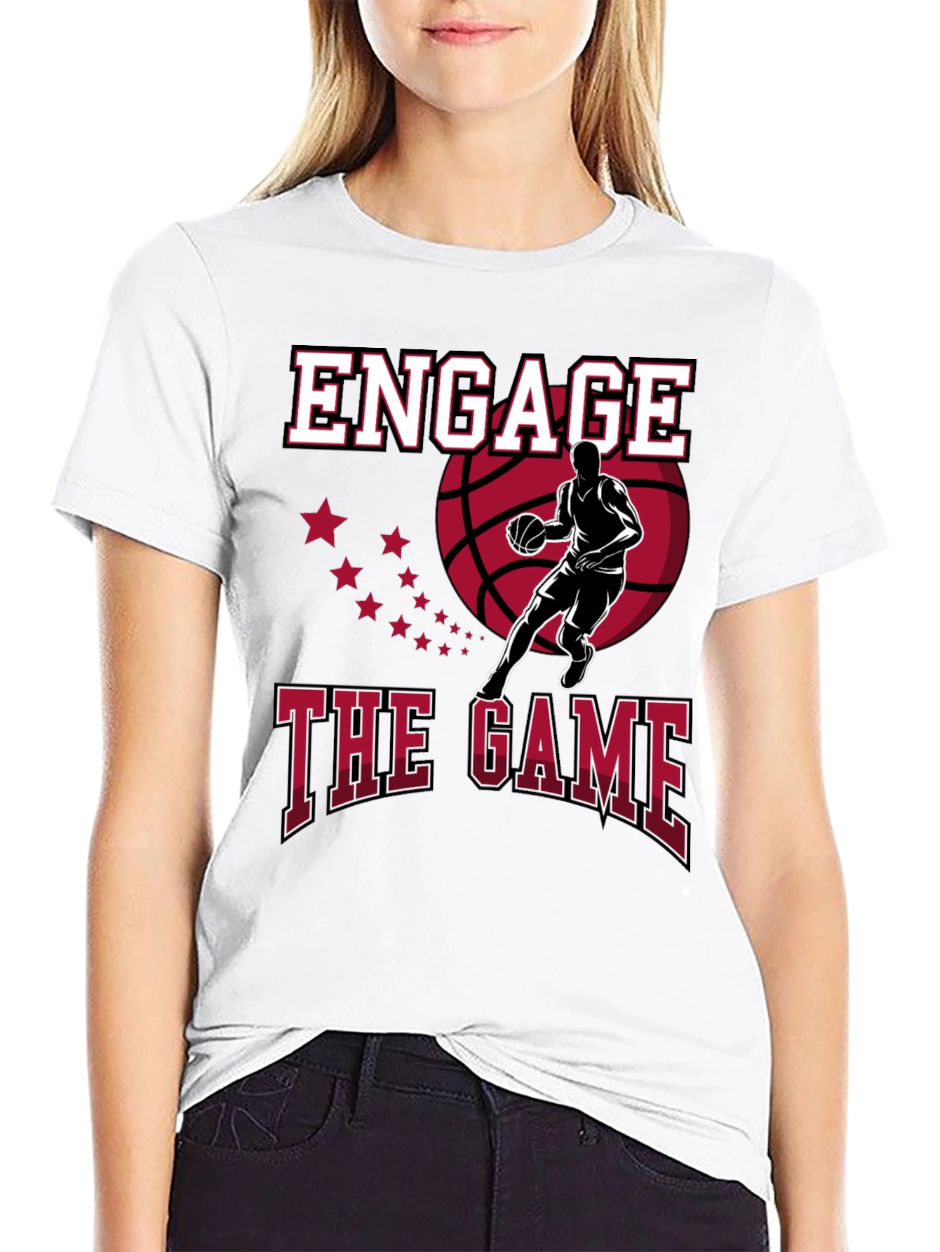 Engage the Game Graphic Tee - Basketball Fan Apparel