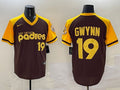 Men's San Diego Padres Tony Gwynn #19 Brown Cooperstown Collection Player Jerseys