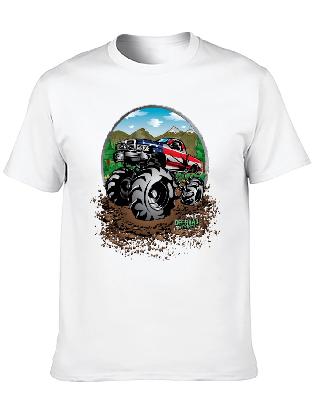 Off-Road Truck Graphic Tee - Patriotic Monster Truck Design