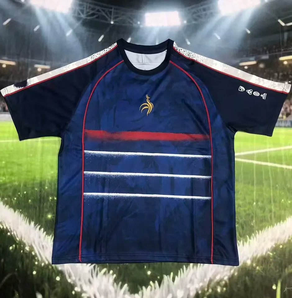 zizou #10 France Blue Special Edition Retro Style Fans Jersey Back
