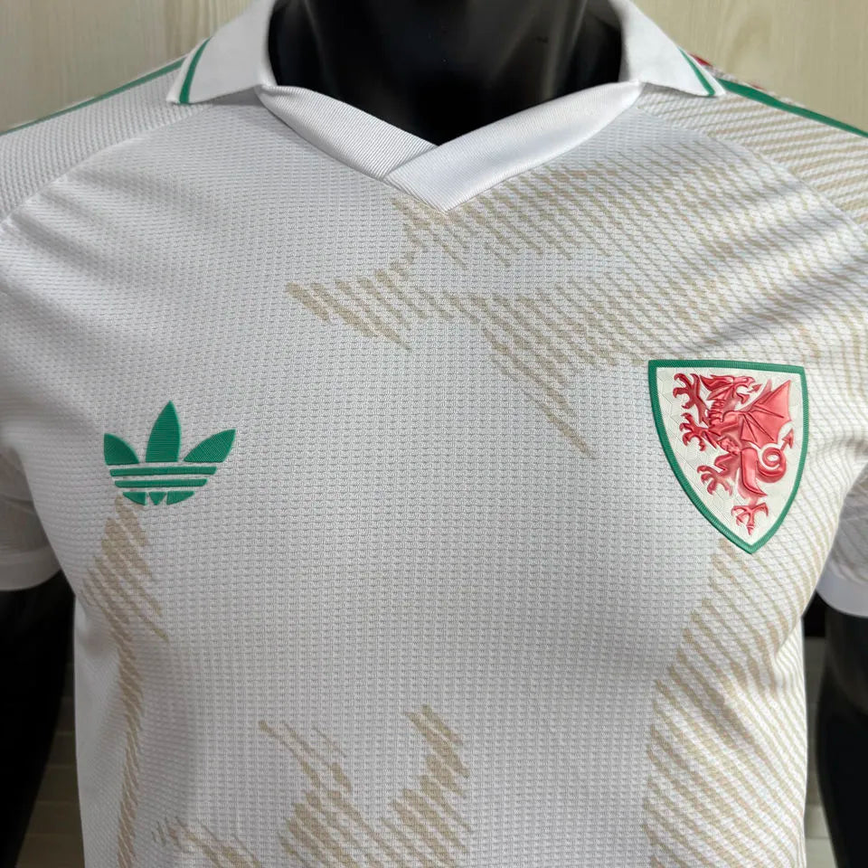 2026/27 Wales Away White Player Version Soccer Jersey Detail 1