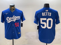 Men's Los Angeles Dodgers Mookie Betts #50 Royal Replica Player Jerseys