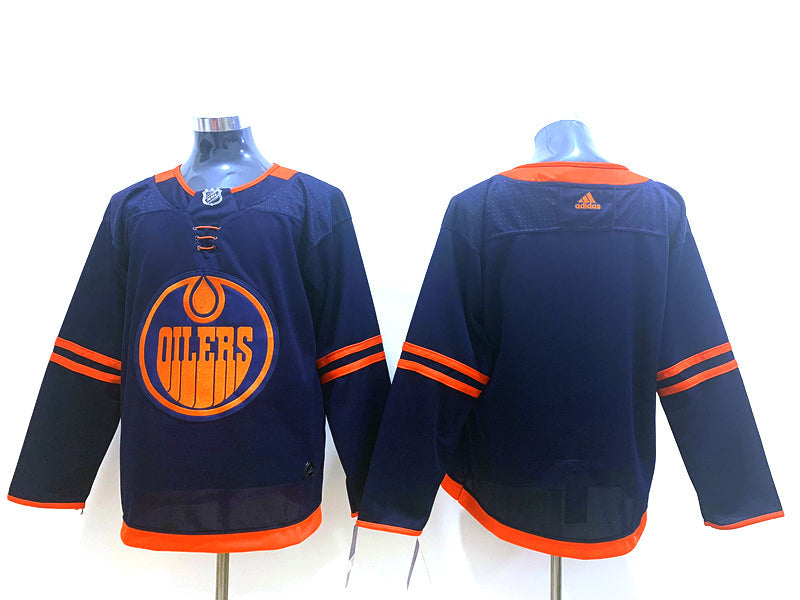Men's Edmonton Oilers Navy Alternate Primegreen Authentic Blank Jerseys
