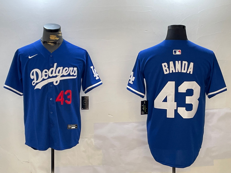 Men's Los Angeles Dodgers Anthony Banda #43 Royal Player Jerseys