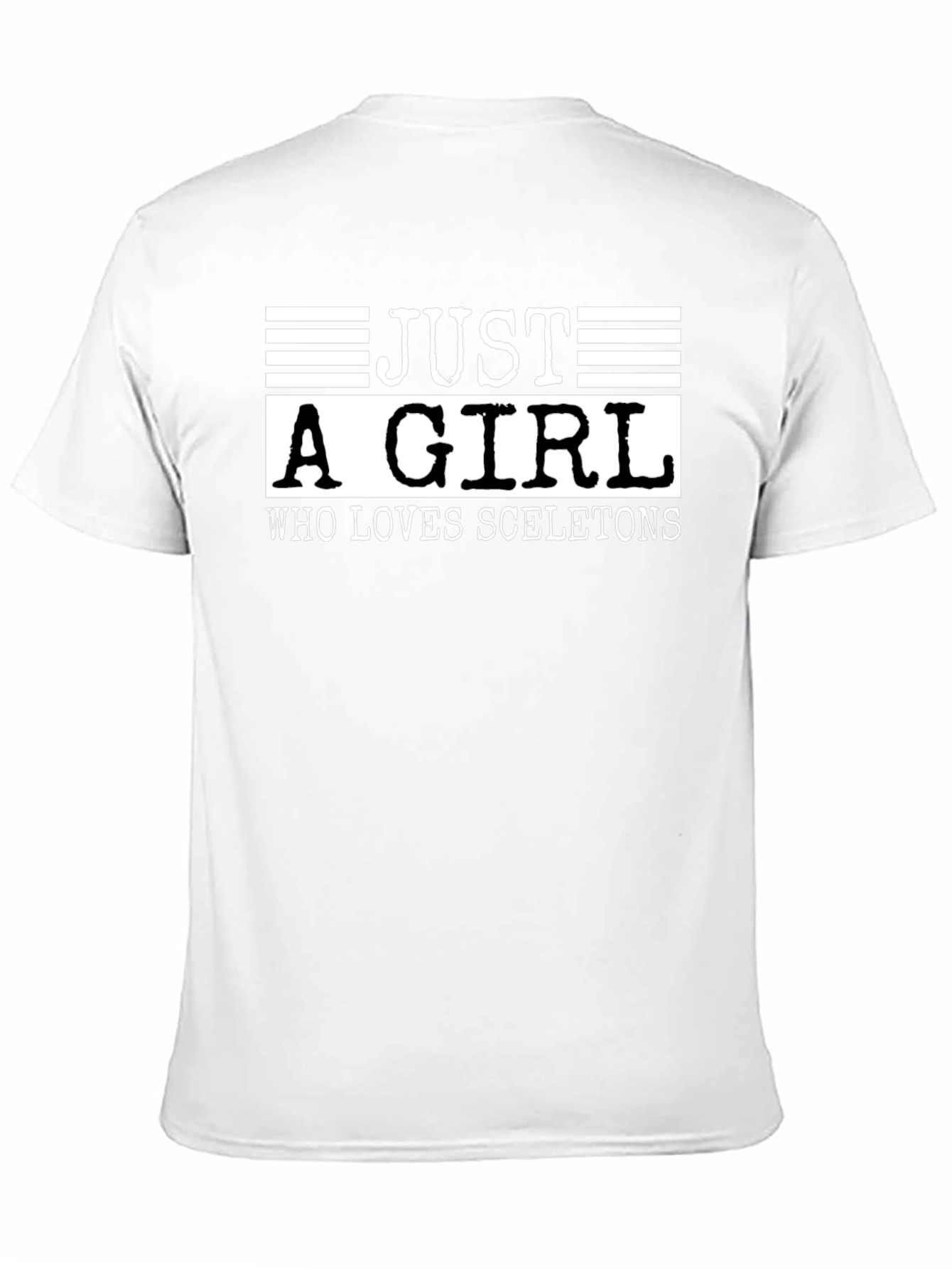 Just a Girl Who Loves Skeletons Black T-Shirt